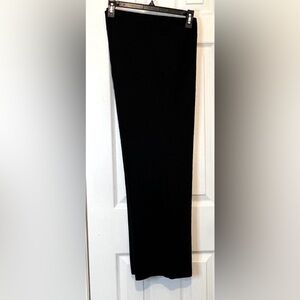 Eileen Fisher pants, Soft Stretchy, Wide Leg, Side Zipper, Color Black, Large